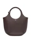 Courrèges Medium Holy Leather Tote Bag In Brown