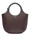 Courrèges Medium Holy Leather Tote Bag In Brown