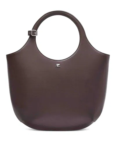 COURRÈGES MEDIUM HOLY LEATHER TOTE BAG
