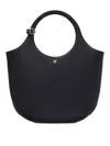 Courrèges Black Holy Midi Hobo Bag In Negro