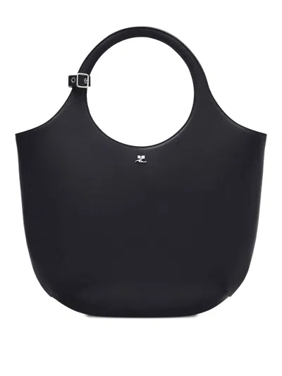 COURRÈGES MEDIUM HOLY LEATHER TOTE BAG