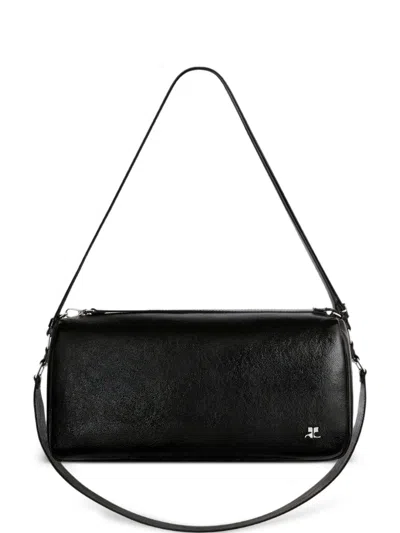 Courrèges Medium Three Sixty Shoulder Bag In Black