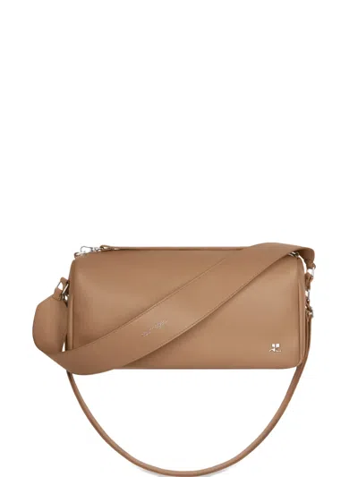 Courrèges Medium Three Sixty Shoulder Bag In Brown