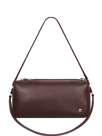 Courrèges Medium Three Sixty Shoulder Bag In Brown