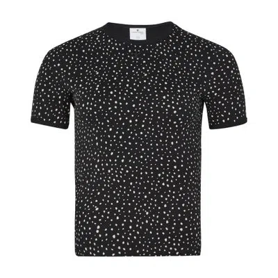 Courrèges Medusa Contrast T-shirt In Black
