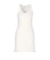 Courrèges Crewneck Meduse Knit Mini Ribbed Scoop Sleeveless In White