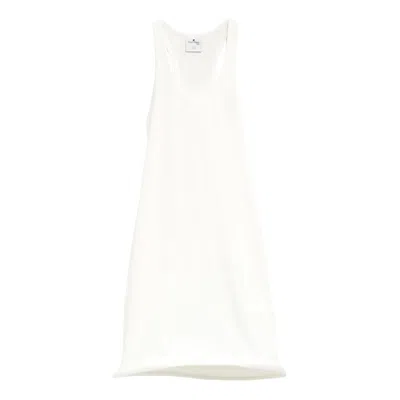 Courrèges Meduse Rib Knit Dress In White