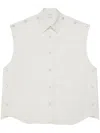 Courrèges Mega-styling Denim Shirt In White