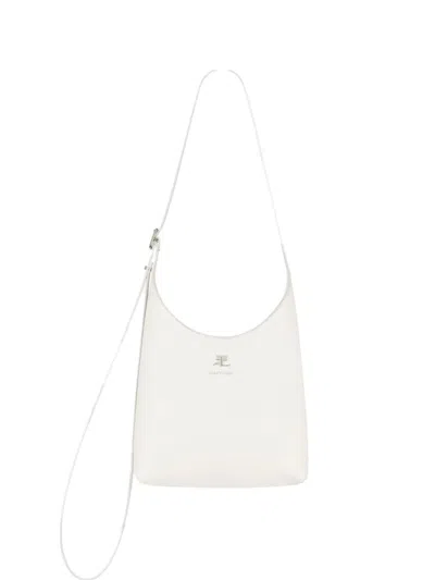 Courrèges Melt Leather Tote Bag In White