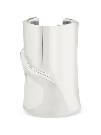 Courrèges Melting-effect Cuff Bracelet In Gray