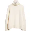 Courrèges Merino Wool Blend Turtleneck Sweater In Natural