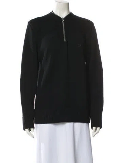 Pre-owned Courrèges Merino Wool Crew Neck Sweater W/ Tags In Black