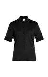 Courrèges Merino Wool Polo Top In Black