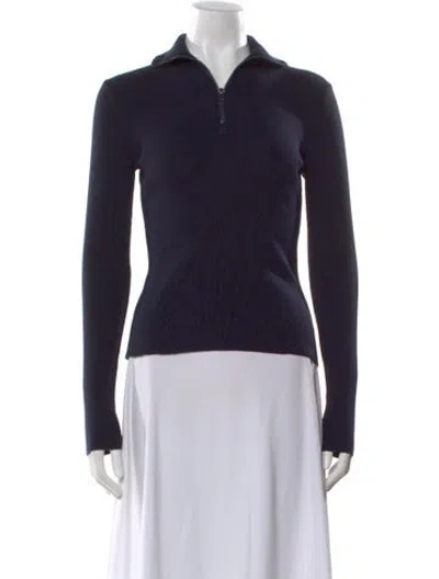 Pre-owned Courrèges Merino Wool Sweater W/ Tags In Blue