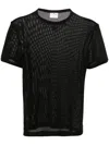 Courrèges Courreges Logo Mesh T-shirt In Black