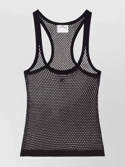 Courrèges Courreges Mesh Tank Top In Black
