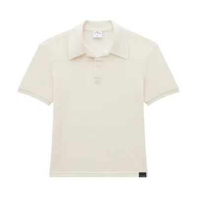Pre-owned Courrèges Mesh Short-sleeve Polo 'white'
