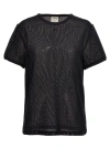 Courrèges Courreges Logo Mesh T-shirt In Black