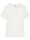 Courrèges Short-sleeved Fitted Top With Boxy Silhouette In White