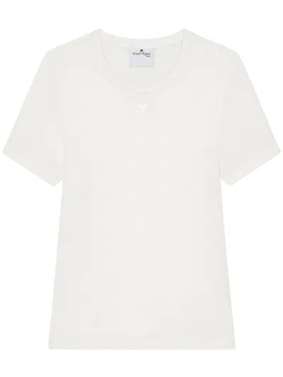 Courrèges Mesh T-shirt In White