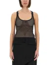 Courrèges Lightweight Mesh Tank Top Crafted