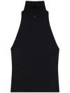 Courrèges High Neck Ribbed Sleeveless Top