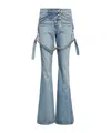 Courrèges Mid-rise Bootcut Jeans In Blue