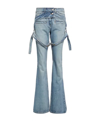 Courrèges Mid-rise Bootcut Jeans In Blue