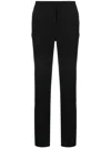 Courrèges Mid-rise Slim-fit Trousers In Black