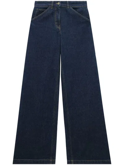 Courrèges Halbhohe Jeans In Blue