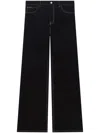 Courrèges Mid-rise Wide Leg Jeans In Black