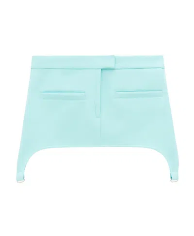Courrèges Middle Waist Skirt In Blue