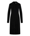 Courrèges Courreges Multi Buttons Midi Dress Women In Black