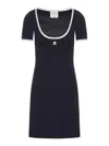 Courrèges Holistic Contrast Jersey Mini Dress