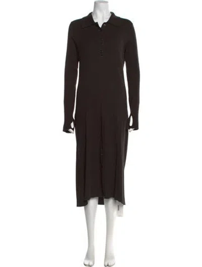 Pre-owned Courrèges Midi Length Dress In Brown