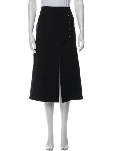 Pre-owned Courrèges Midi Length Skirt In Black