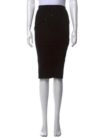 Pre-owned Courrèges Midi Length Skirt In Black