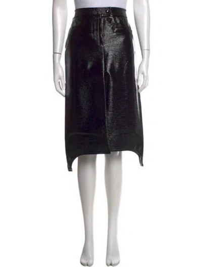 Pre-owned Courrèges Midi Length Skirt In Black