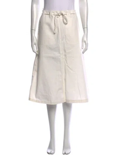 Pre-owned Courrèges Midi Length Skirt In Neutrals