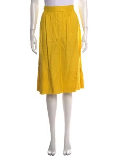 Pre-owned Courrèges Midi Length Skirt In Yellow