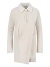 Courrèges Midi Polo Dress In Cream