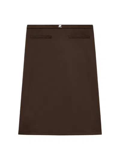 COURRÈGES MIDI SKIRT WITH LOGO
