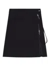 Courrèges Courreges Women Midi Skirt With Zipper In Black