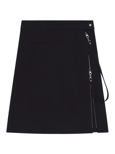 COURRÈGES FALDA SEMILARGA - NEGRO