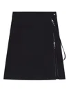 Courrèges Courreges Women Midi Skirt With Zipper In Black
