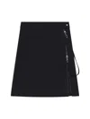 Courrèges Midi Skirt With Zipper In Black