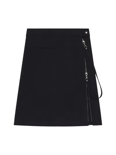 Courrèges Midi Skirt With Zipper In Black
