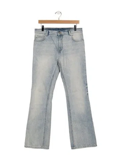 Pre-owned Courrèges Mid-rise Flared Jeans In Blue