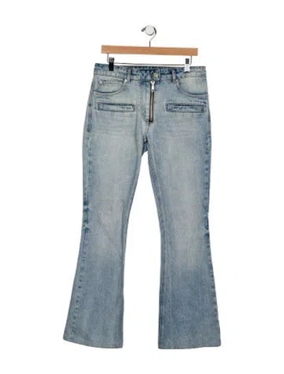 Pre-owned Courrèges Mid-rise Wide Leg Jeans In Blue