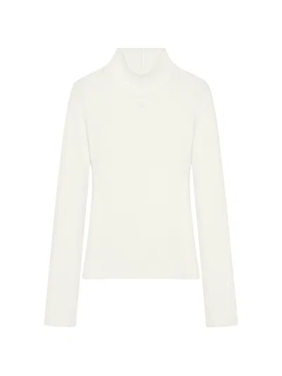 Courrèges Milano Knit Logo-patch Sweater In White
